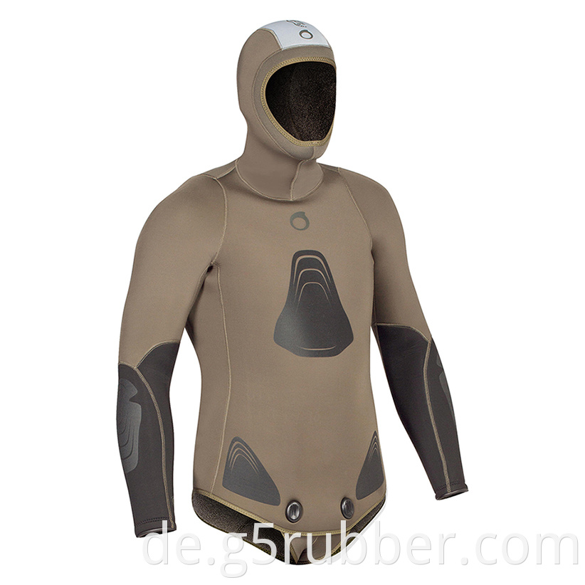 Mens Spearfishing Jacket 3mm Neoprene Khaki